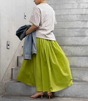 コットンキャンブリックギャザースカート