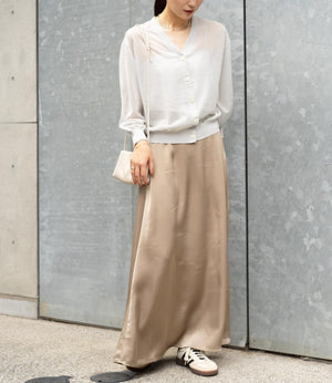 シャープネックシアーカーディガン