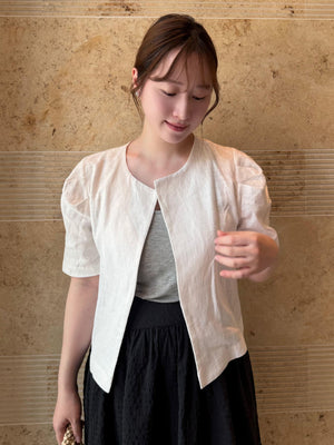 リネンクロップドジャケット