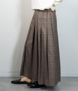 グレンチェックプリーツスカート