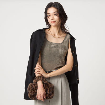 シアー フロッキー タンクトップ