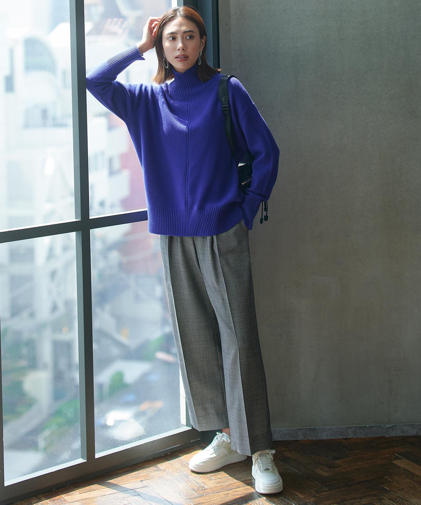 ソフトカシミヤミックス ハイネックニット