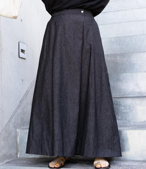 グレースフレアタックデニムスカート