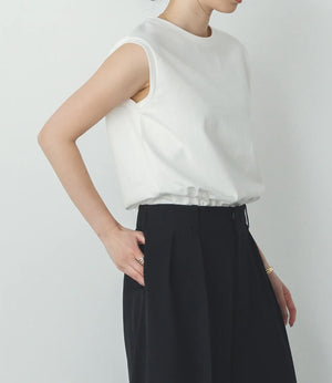 USAコットンコンパクトノースリーブカットソー