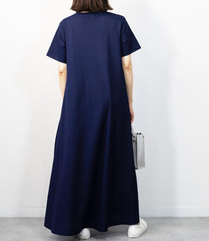 接触冷感フレアワンピース