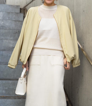 オックスノーカラーライトブルゾン