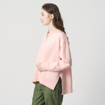 スウェットライク スキッパーニット ‐ウォッシャブル‐