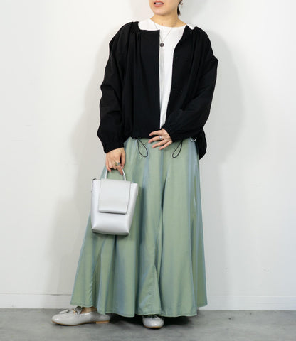 シャンブレーパネルスカート