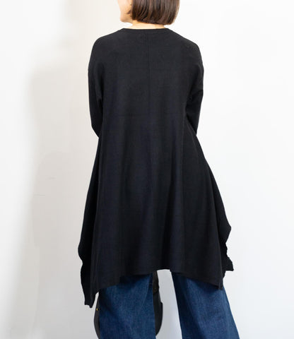 センターラインドレープチュニックニット