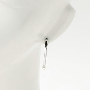 オーバルフープ&イミテーションパール ピアス