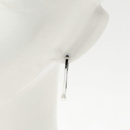 オーバルフープ&イミテーションパール ピアス