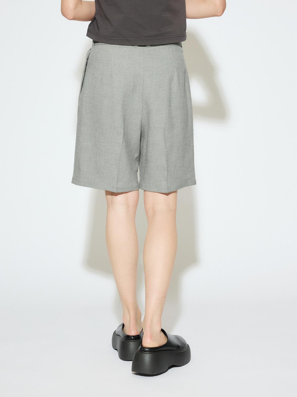 MIDIUMISOLID for Ladies ハイウエストベルト付きショーツ
