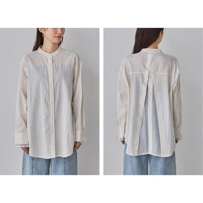 バックコンシャスロングシャツ