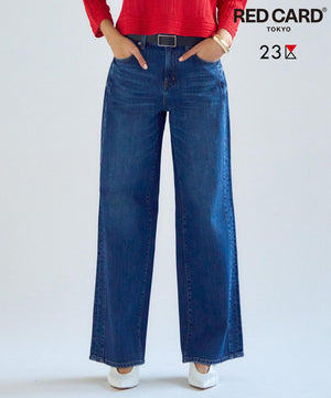 デニム ライン ワイドパンツ