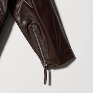 シープレザー フロントジップ ジャケット