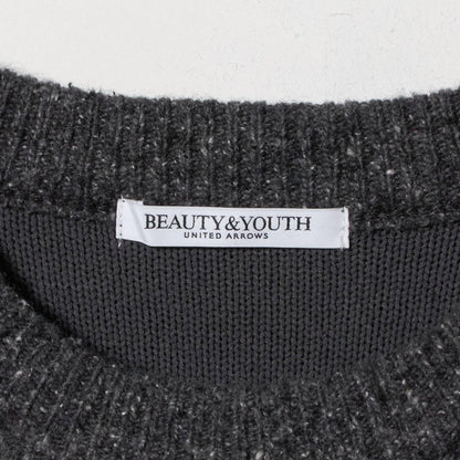 ウールブレンド シルクネップ ニットプルオーバー