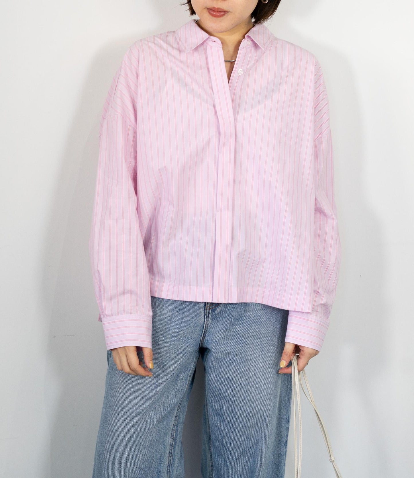 先染めストライプシャツ