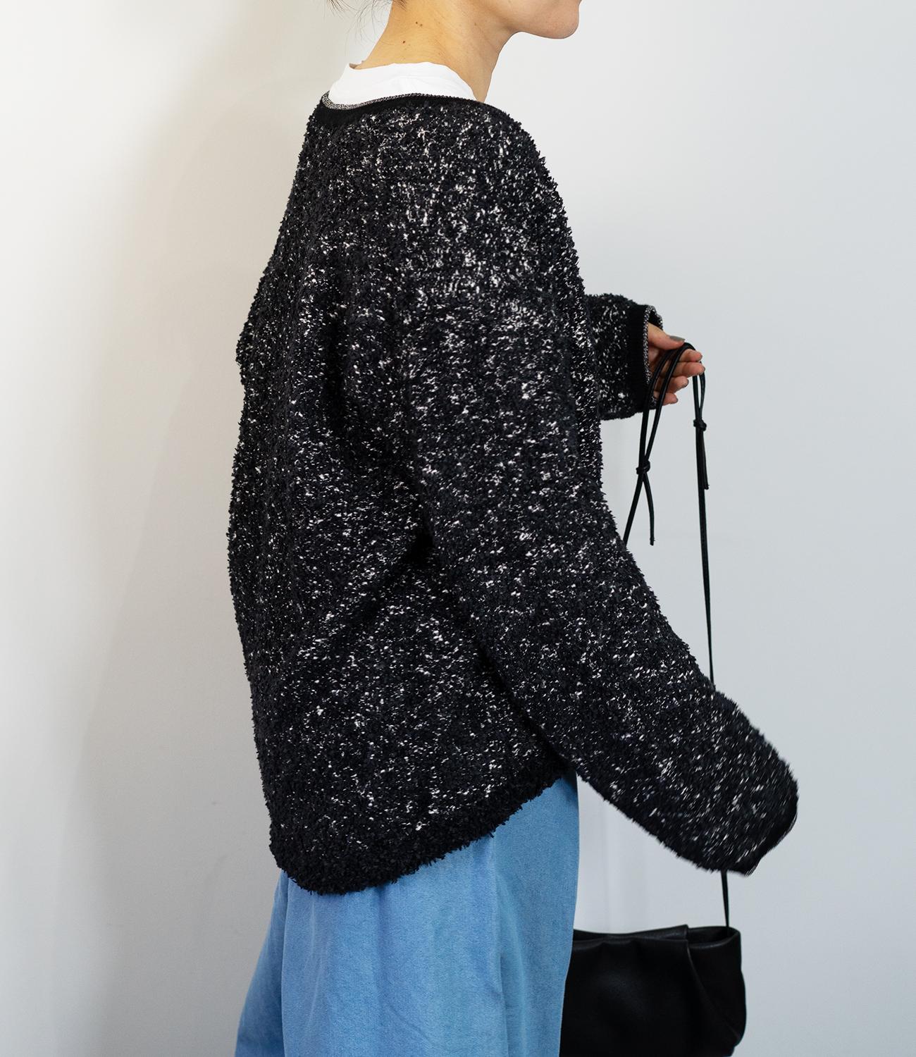 ファンシーヤーンVネックニットコーディガン