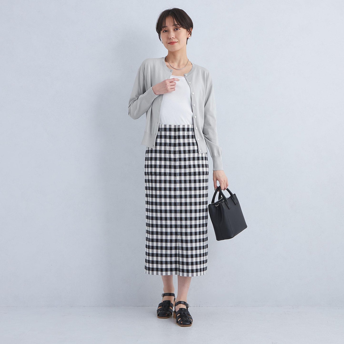 ドラキー クルーネック ニット カーディガン