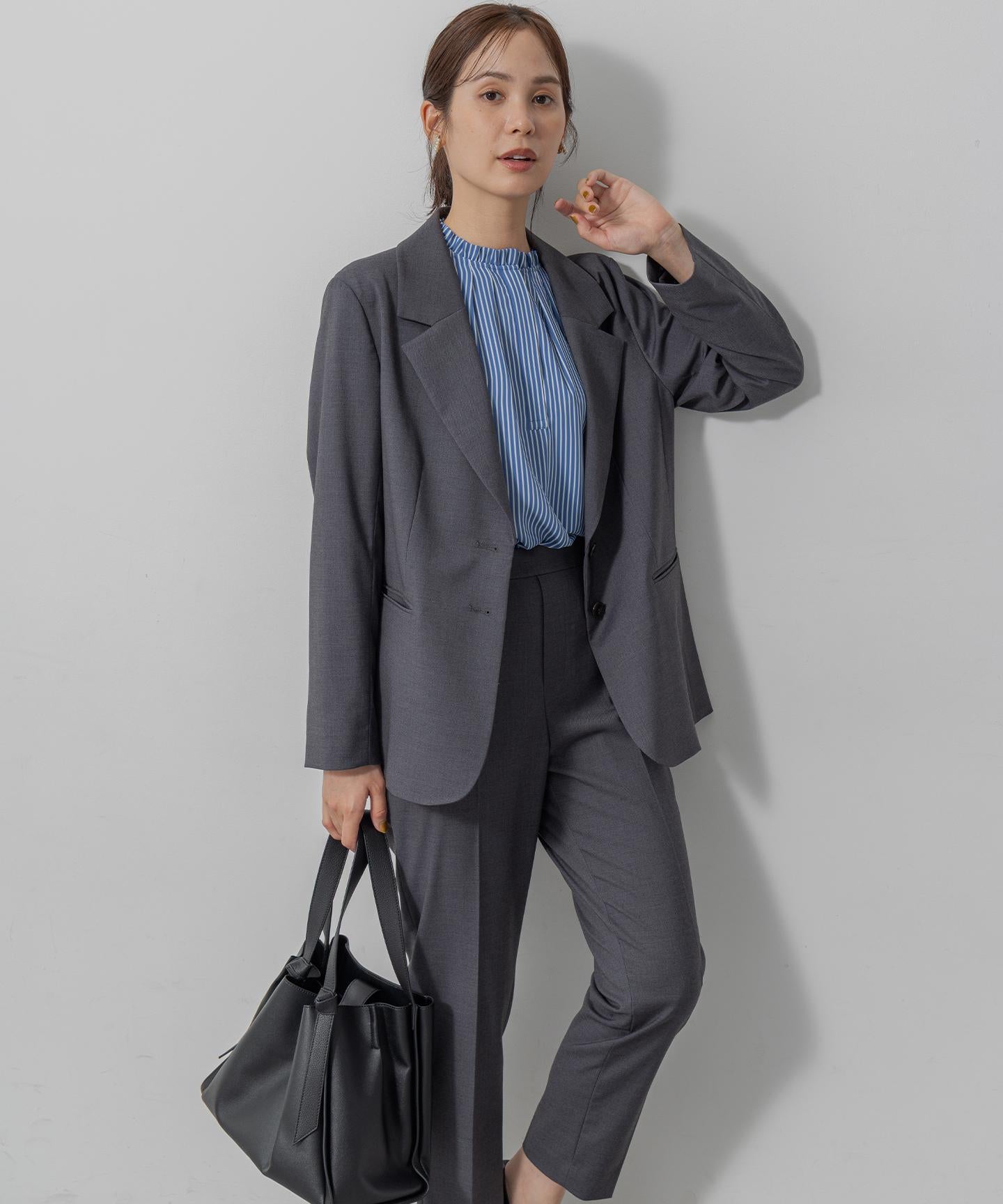 ライトデシンフリル襟 ブラウス