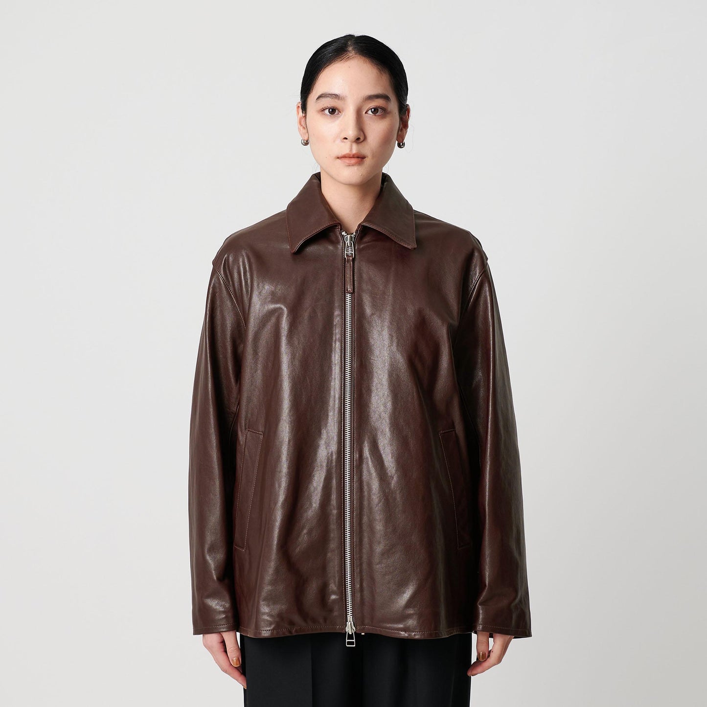 シープレザー フロントジップ ジャケット