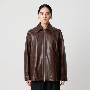 シープレザー フロントジップ ジャケット