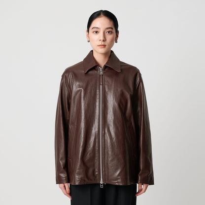 シープレザー フロントジップ ジャケット