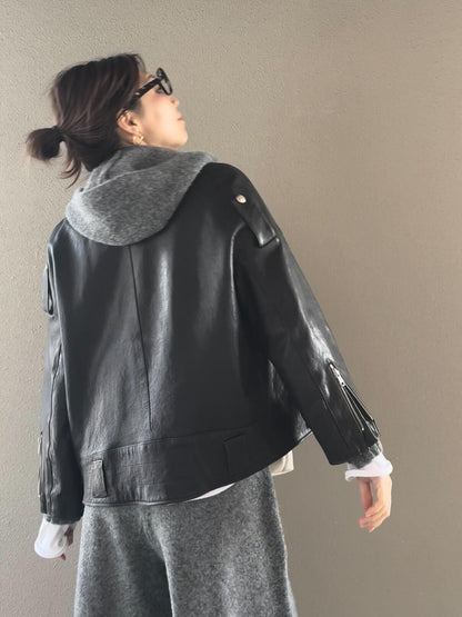 ダブルジップフーディーニットアップ