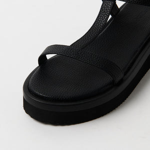 Tストラップ プラットフォーム サンダル