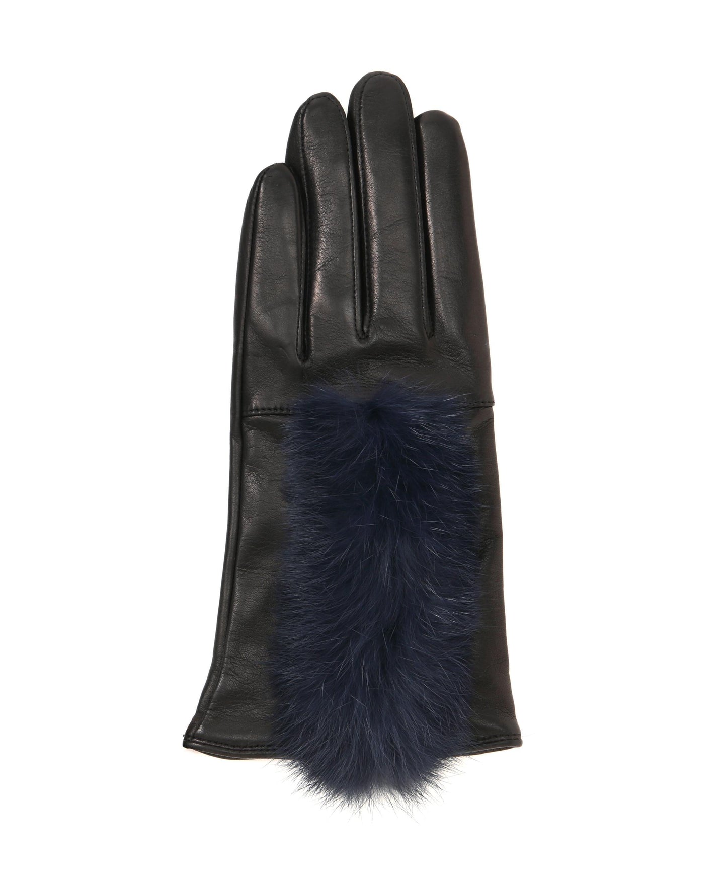 ファー×レザーグローブ