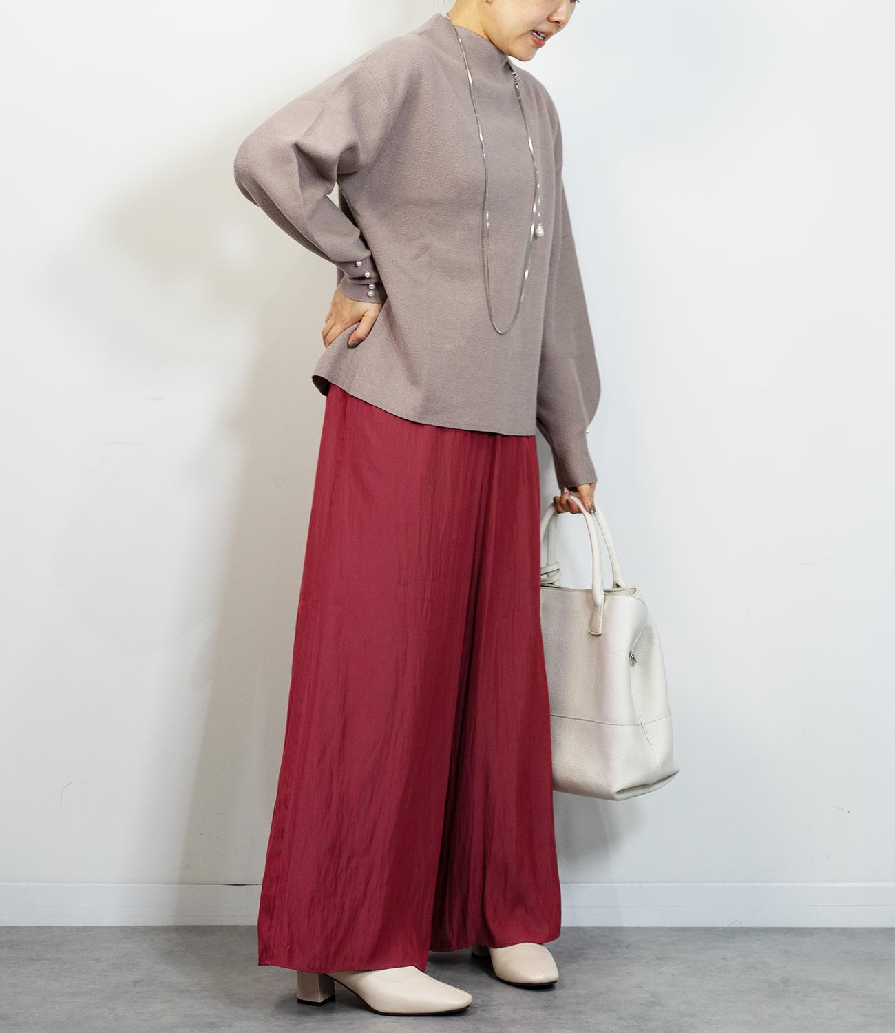 袖パールふわり袖ニット