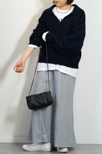 スキッパーニットプルオーバー