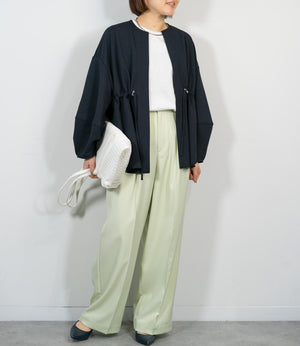 カットジョーゼットウエストマークブルゾン