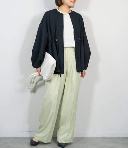 カットジョーゼットウエストマークブルゾン