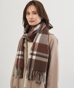 カシミヤチェック マフラー