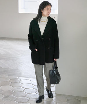 ウーステッドウール リブタートルネック ニット