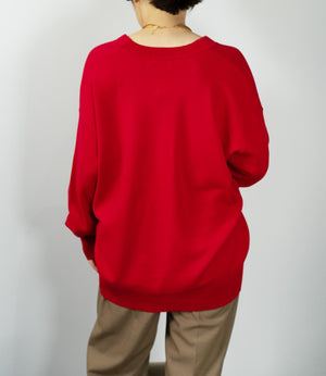 スムース編みルーズニットカーディガン