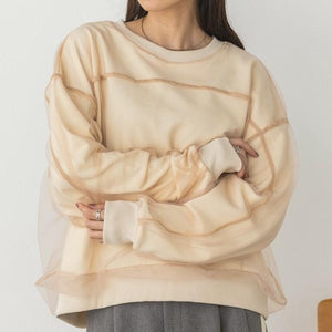 チュールレイヤードカットソー