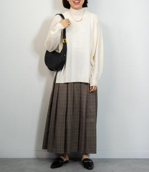 グレンチェックプリーツスカート
