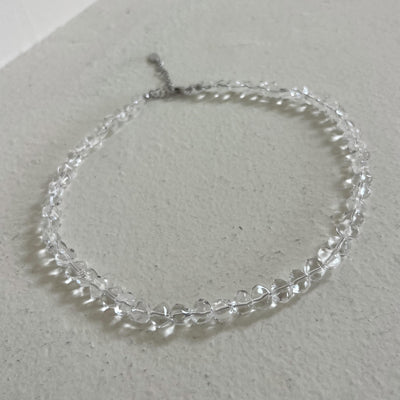 ガラスのクリアネックレス