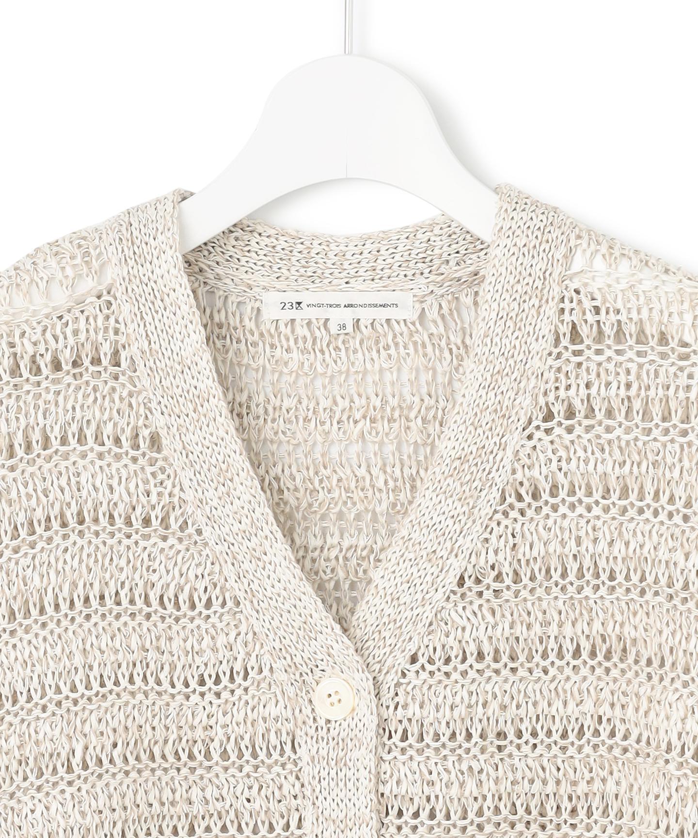 テープミックススカシ ドルマン ニットベスト