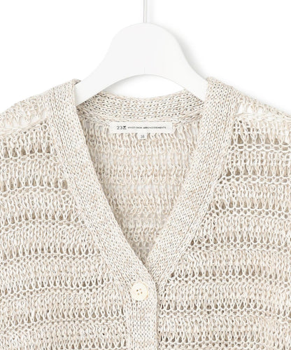 テープミックススカシ ドルマン ニットベスト