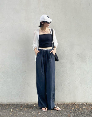 ダブルウエストリラックスパンツ