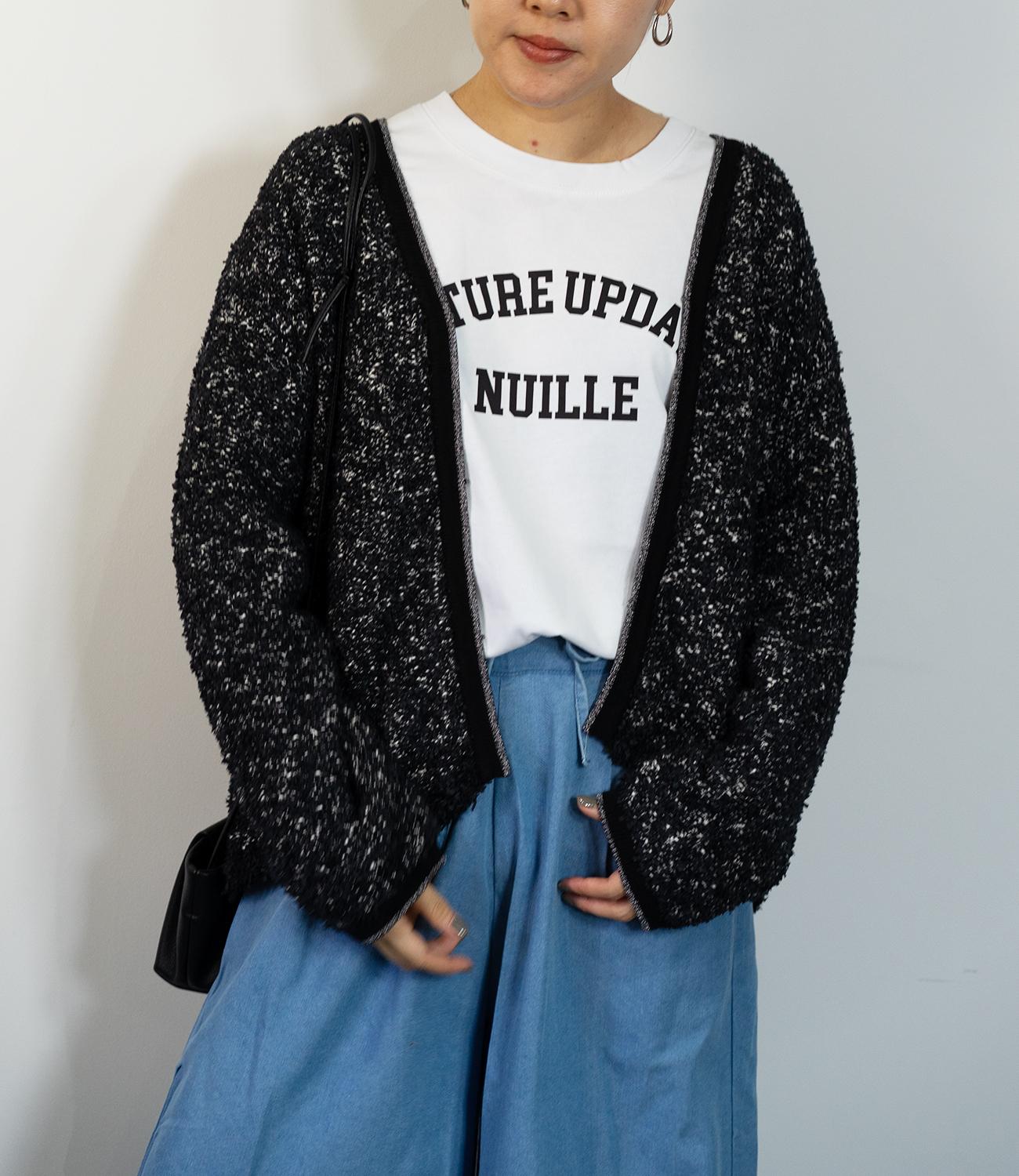 ファンシーヤーンVネックニットコーディガン