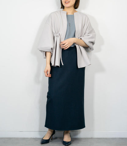 カットジョーゼットウエストマークブルゾン