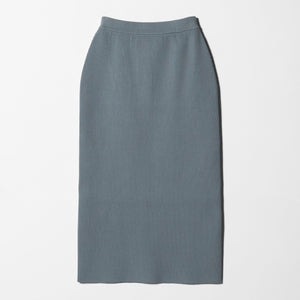 【WEB限定 Wardrobe DAILY MINIMAL】ポリエステルコットン リブニットタイトスカート ウォッシャブル