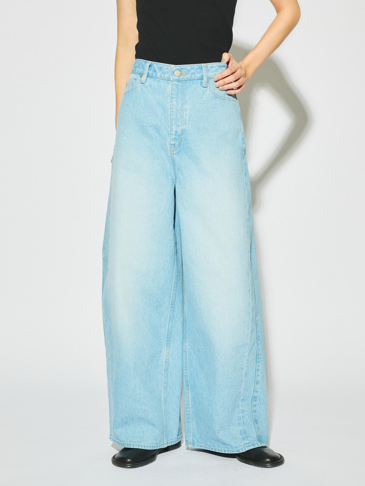 MIDIUMISOLID for Ladies バレルレッグワイドデニム