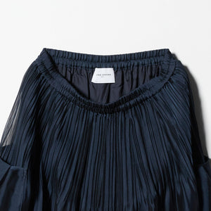 シャンブレー オーガンザ ポケット スカート