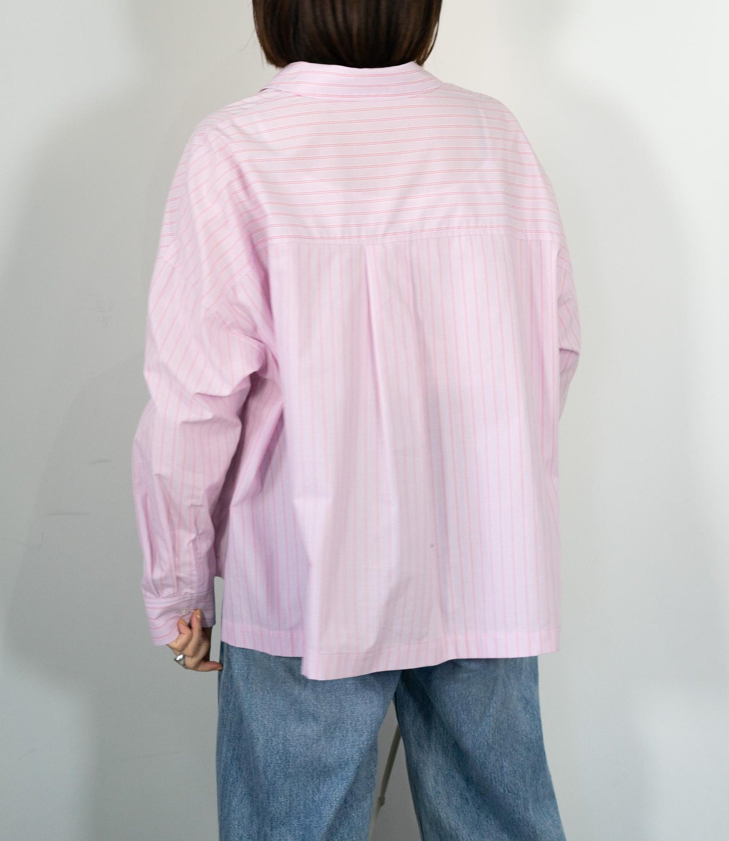 先染めストライプシャツ