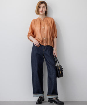 23区DENIM ストレッチ ワイドパンツ